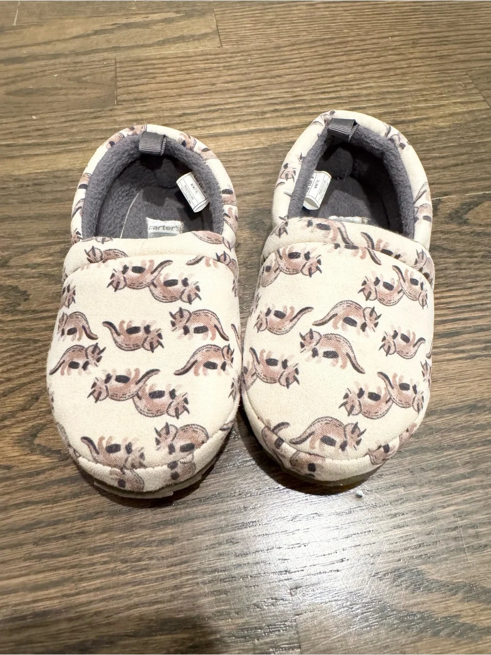 Carters Toddler Unisex Dinosaur True Slipper Shoes 7/8 Indoor Outdoor Summer